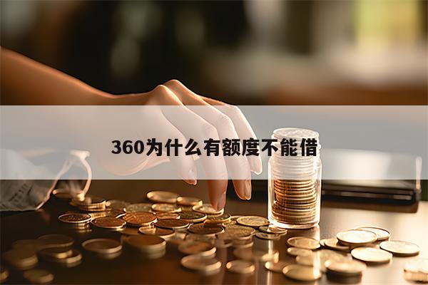 360为什么有额度不能借