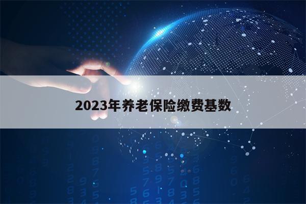 2023年养老保险缴费基数